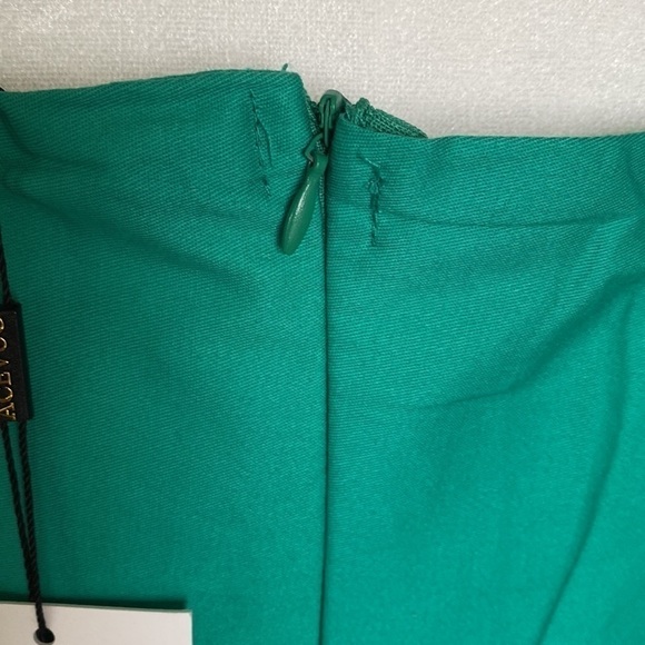 NWT ACEVOG Midi dress women’s XXL Kelly green Baby doll Sweetheart neckline - Picture 6 of 9